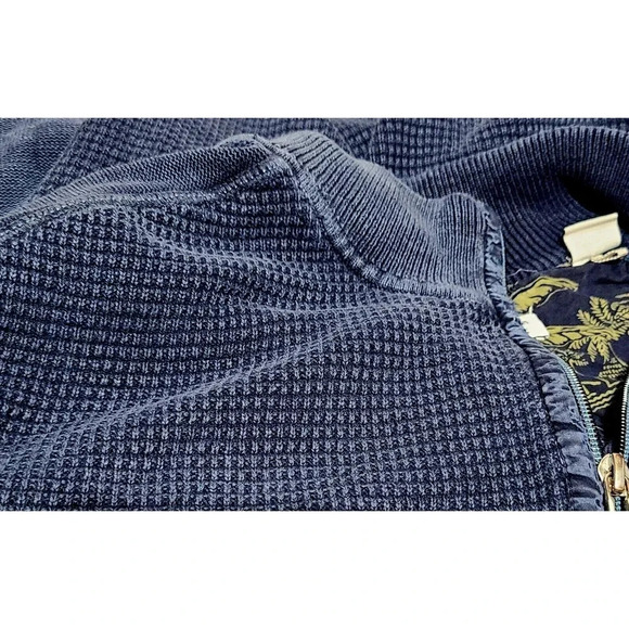 Tommy Bahama Island Tide 1/4 Zip Pullover Sweater Men's Extra Large Navy Blue - Picture 4 of 7